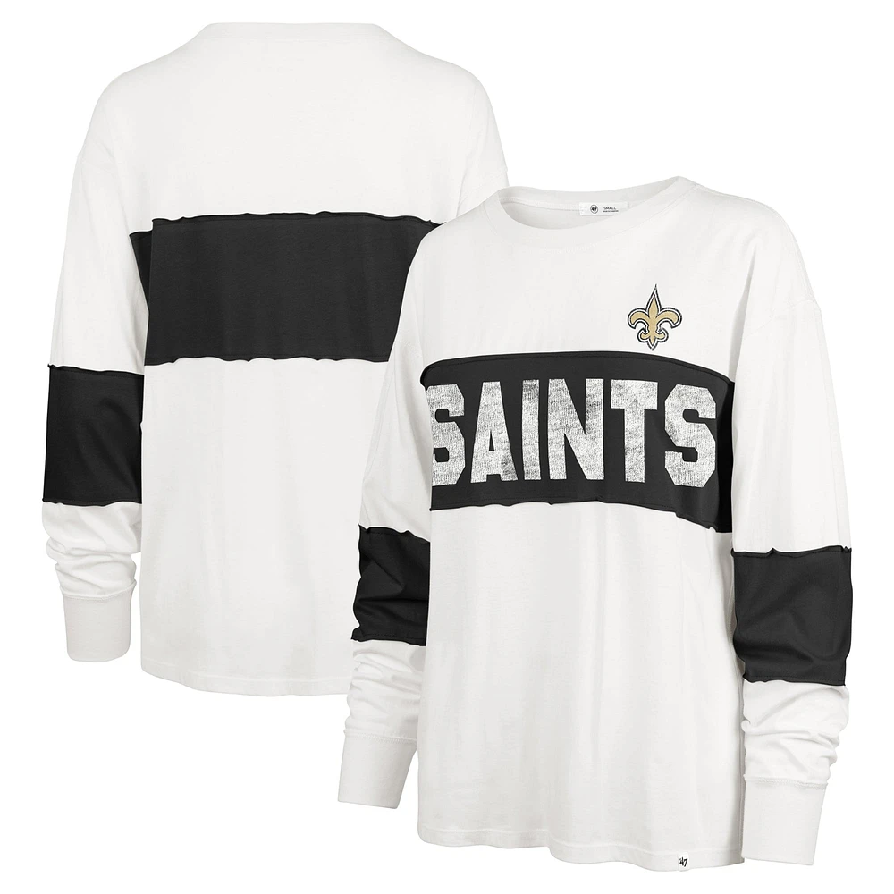 T-shirt à manches longues Taylor '47 Cream New Orleans Saints pour femme