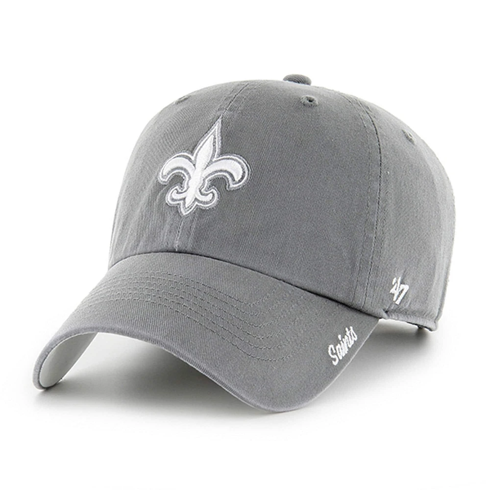 Casquette ajustable Luminance Cheer Clean Up '47 grise pour femme des New Orleans Saints