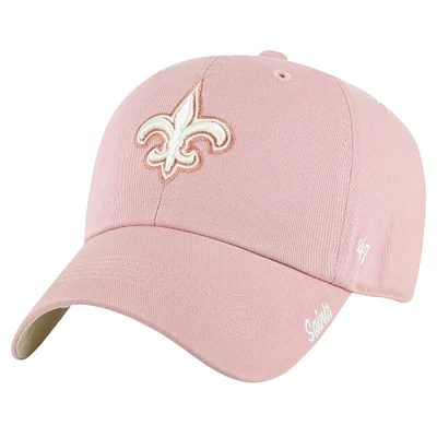 Women's '47  Pink New Orleans Saints Ballpark Cheer Dusty Rose Clean Up Adjustable Hat