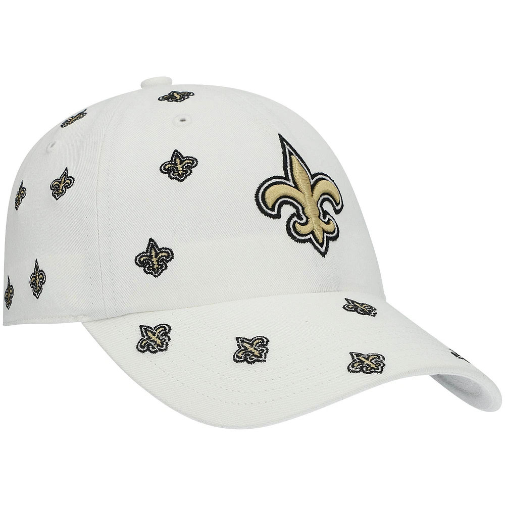 Casquette réglable '47 New Orleans Saints Confetti Clean Up pour femme, blanche