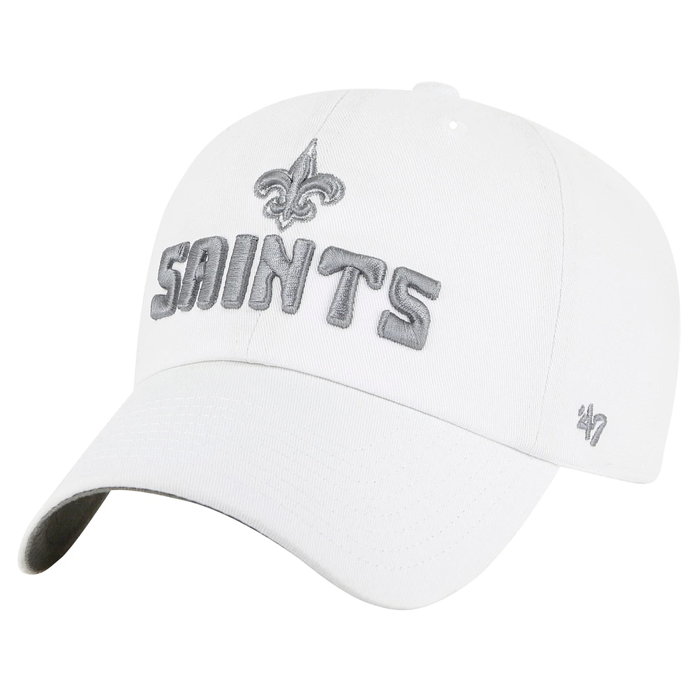 Casquette ajustable Luminace Clean Up '47 blanche pour femme des New Orleans Saints