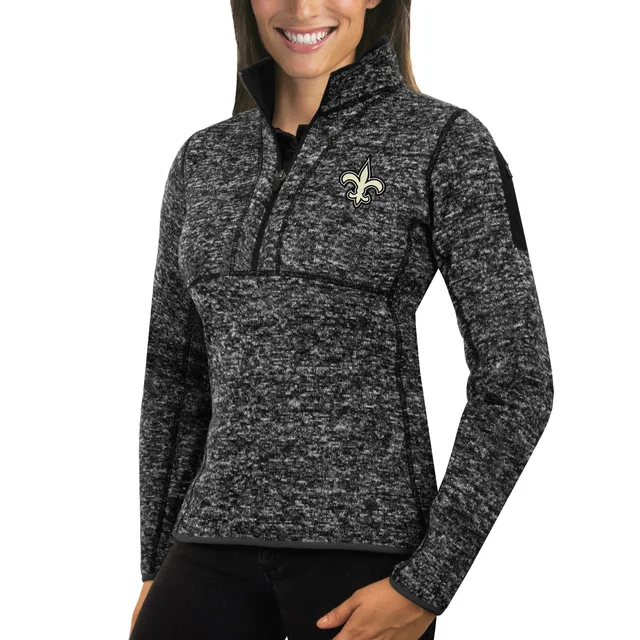 Antigua Women's New Orleans Saints Tribute Long Sleeve 1/4 Zip