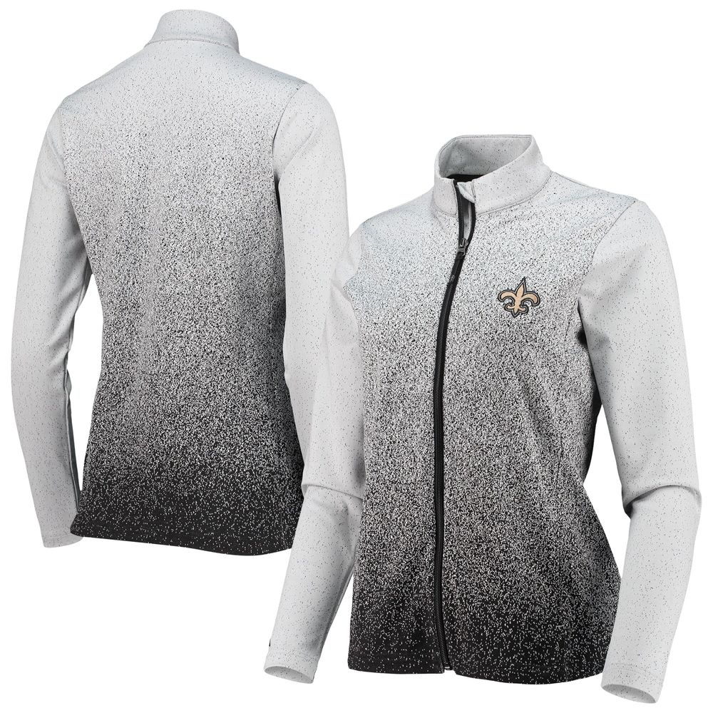 Women's Antigua Heather Gray Las Vegas Raiders Lightweight Jackpot Raglan  Half-Zip Pullover Hoodie