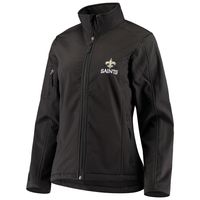 Women's Black New Orleans Saints Full-Zip Sonoma Softshell Jacket