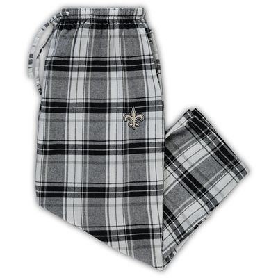 Women's Concepts Sport Black/Gray New Orleans Saints Plus Plaid Accolade Pajama Pants
