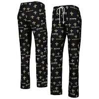 Women's Concepts Sport Black New Orleans Saints Breakthrough Knit Pants