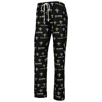 Women's Concepts Sport Black New Orleans Saints Breakthrough Knit Pants