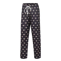 Women's Concepts Sport Black New Orleans Saints Gauge Allover Print Sleep Pants