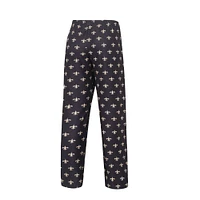 Women's Concepts Sport Black New Orleans Saints Gauge Allover Print Sleep Pants