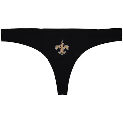 New Orleans Saints Concepts Sport Women's Solid Logo Thong - Black