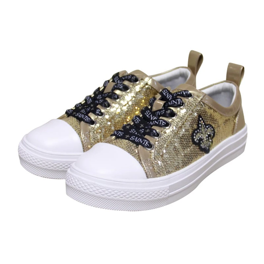 Baskets à paillettes Cuce Gold New Orleans Saints Team pour femmes