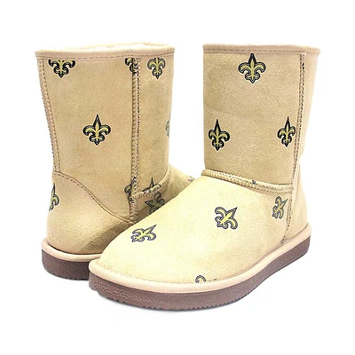 Bottes Cuce Tan New Orleans Saints avec logo intégral pour femmes