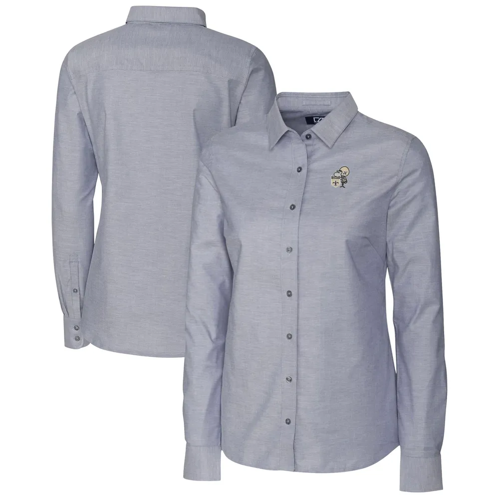 Lids New Orleans Saints Cutter & Buck Women's Throwback Logo Oxford Stretch Long  Sleeve Button-Up Shirt - Charcoal