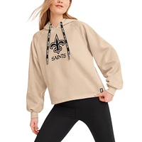 Sweat à capuche raglan DKNY Sport Cream New Orleans Saints Debbie Dolman pour femmes