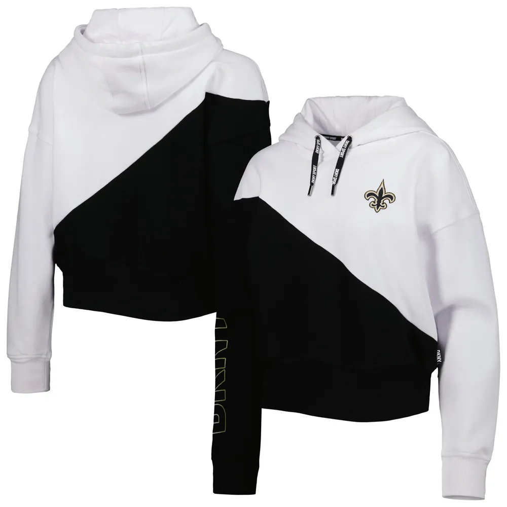Lids New Orleans Saints DKNY Sport Women's Bobbi Color Blocked Pullover  Hoodie - White/Black