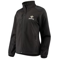 Women's Dunbrooke Black New Orleans Saints Softshell Fleece Full-Zip Jacket