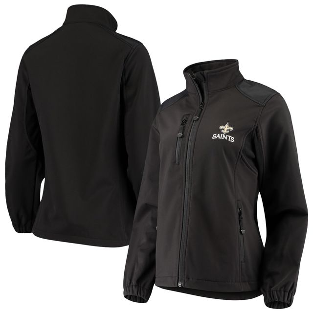 Veste en molleton Softshell New Orleans Saints pour femme Dunbrooke, noire, entièrement zippée