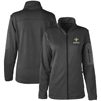 Veste Dunbrooke Heather Black New Orleans Saints Freestyle Teflon Shield Full-Zip pour femme