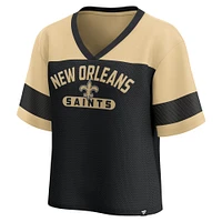 Women's Fanatics  Black/Gold New Orleans Saints Homeschool Jersey Poly V-Neck
Fashion Top