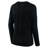 Women's Fanatics Black New Orleans Saints Cheerleader Long Sleeve T-Shirt