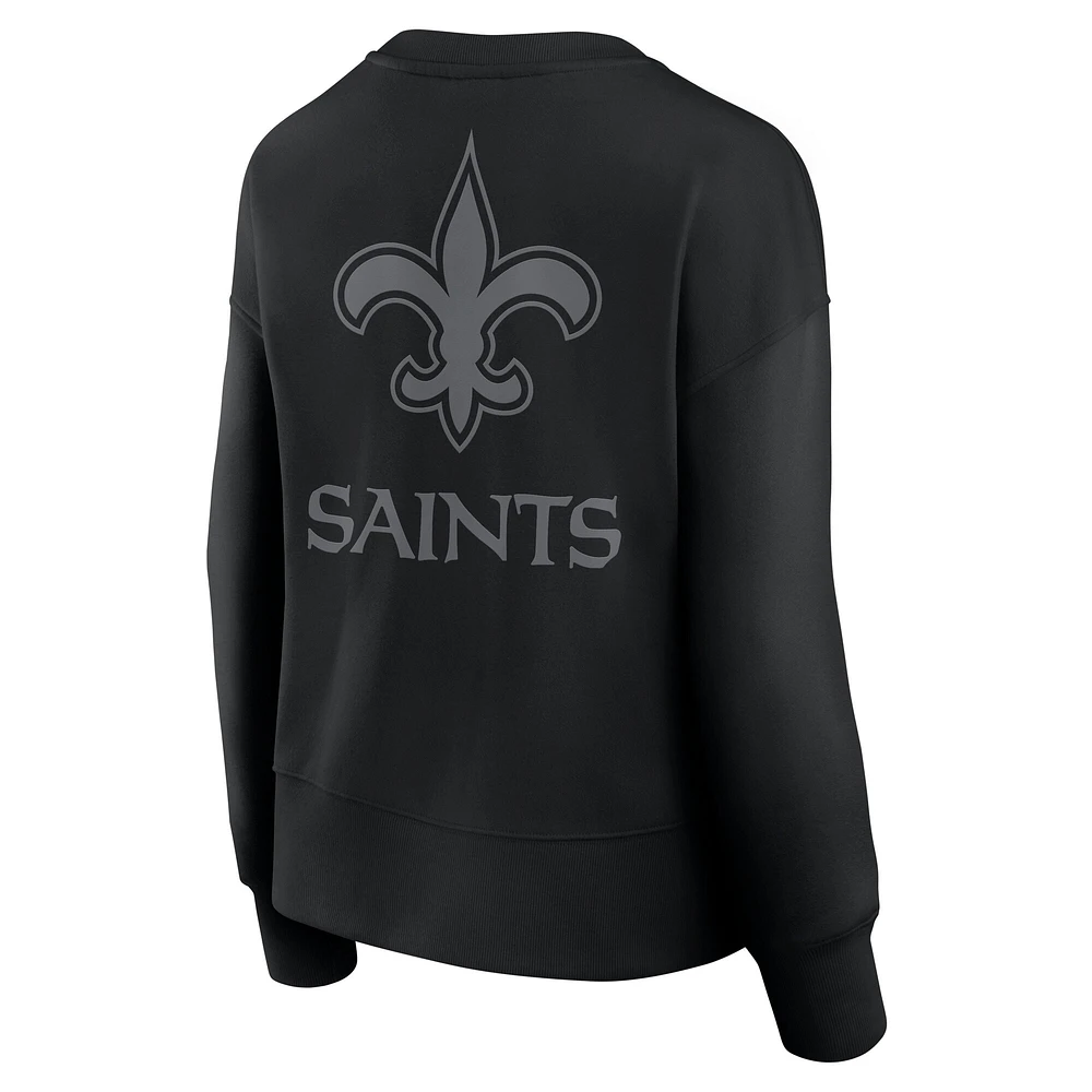 Women's Fanatics  Black New Orleans Saints Elements Pullover Sweatshirt