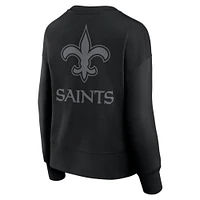 Women's Fanatics  Black New Orleans Saints Elements Pullover Sweatshirt