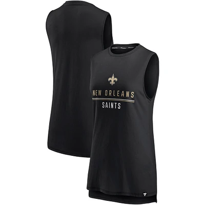 Débardeur noir Fanatics New Orleans Saints True Contender pour femmes