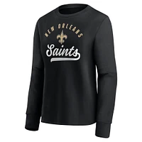 Fanatics pour femmes noirs New Orleans Saints Ultimate Style - Sweat à capuche