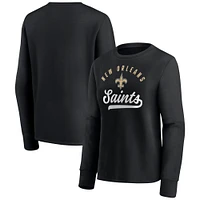 Fanatics pour femmes noirs New Orleans Saints Ultimate Style - Sweat à capuche