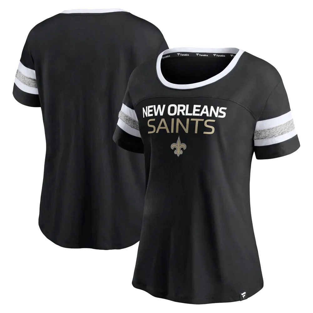 Lids Orleans Saints Fanatics Branded Clean Cut Stripe T-Shirt - Black | Brazos Mall