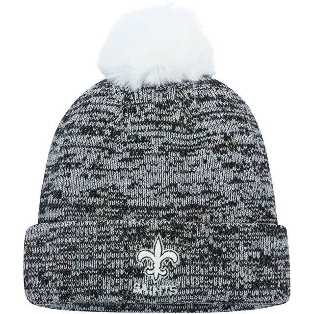 Women's '47 Black New Orleans Saints Bauble Cuffed Knit Hat with Pom