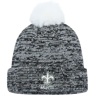 New Orleans Saints Fanatics Branded Women's Iconic Cuffed Knit Hat with Pom - Black