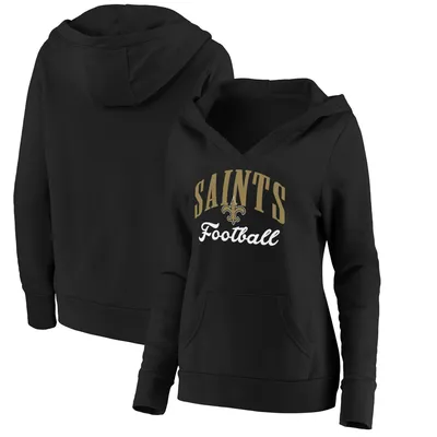 Lids New Orleans Saints Fanatics Branded Women's Plus Primary Logo Script  Full-Zip Hoodie - Black/White