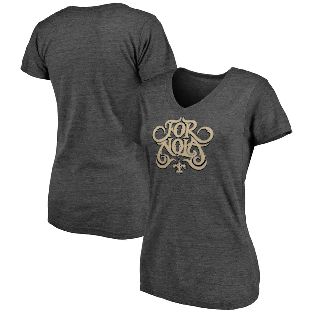 Milwaukee Brewers Fanatics Branded Women's Weathered Tri-Blend V-Neck T- Shirt - Heathered Navy