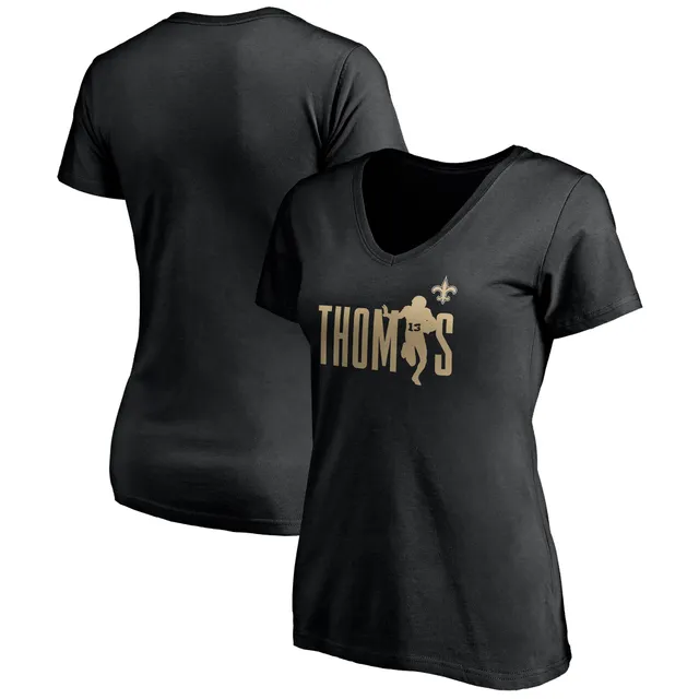 Women's Fanatics Branded Black New Orleans Saints Primary Play V-Neck T-Shirt Size: Small