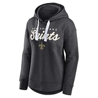 Sweat à capuche Fanatics Heather Charcoal New Orleans Saints Set To Fly pour femmes