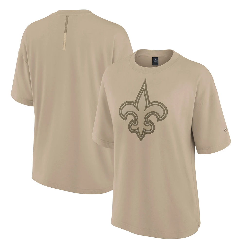 Women's Fanatics Khaki New Orleans Saints Elements Oversized T-Shirt