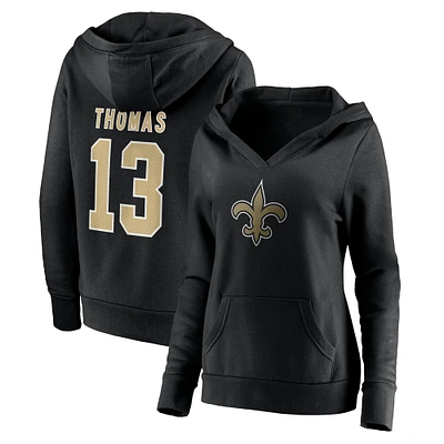 Fanatics pour femmes Michael Thomas Noir New Orleans Saints Player Icon Name & Number Pull à capuche