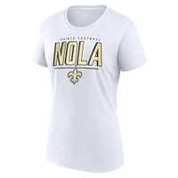Women's Fanatics White New Orleans Saints Cheerleader T-Shirt
