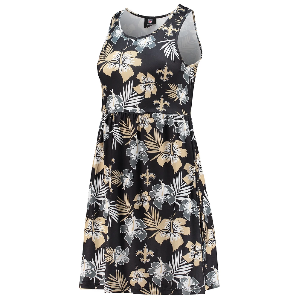 Women's FOCO Black New Orleans Saints Floral Sundress