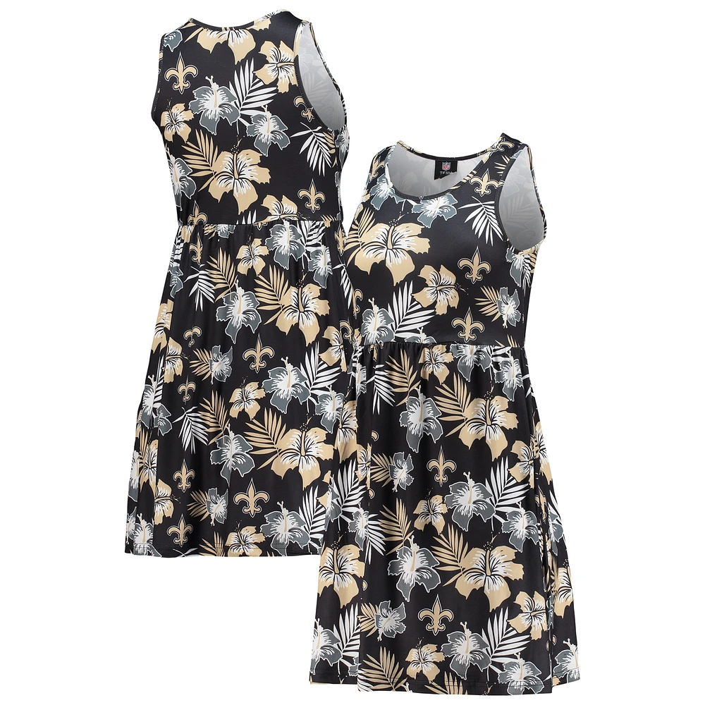 Women's FOCO Black New Orleans Saints Floral Sundress