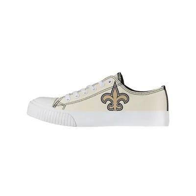 New Orleans Saints FOCO Women's Low Top Canvas Shoes - Cream