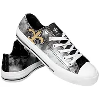 New Orleans Saints FOCO Women's Big Logo Tie-Dye Canvas Sneakers