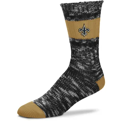 New Orleans Saints For Bare Feet Women's Alpine Stripes Crew Socks