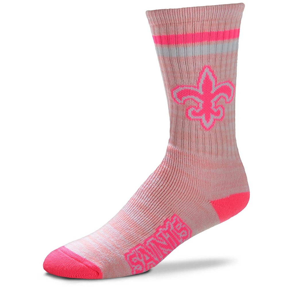 Chaussettes pour femme For Bare Feet New Orleans Saints Pretty in Pink Crew - Chaussettes