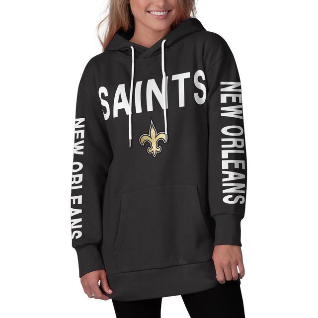 G-III 4Her pour femmes par Carl Banks Noir New Orleans Saints Extra Inning - Chandail à capuchon