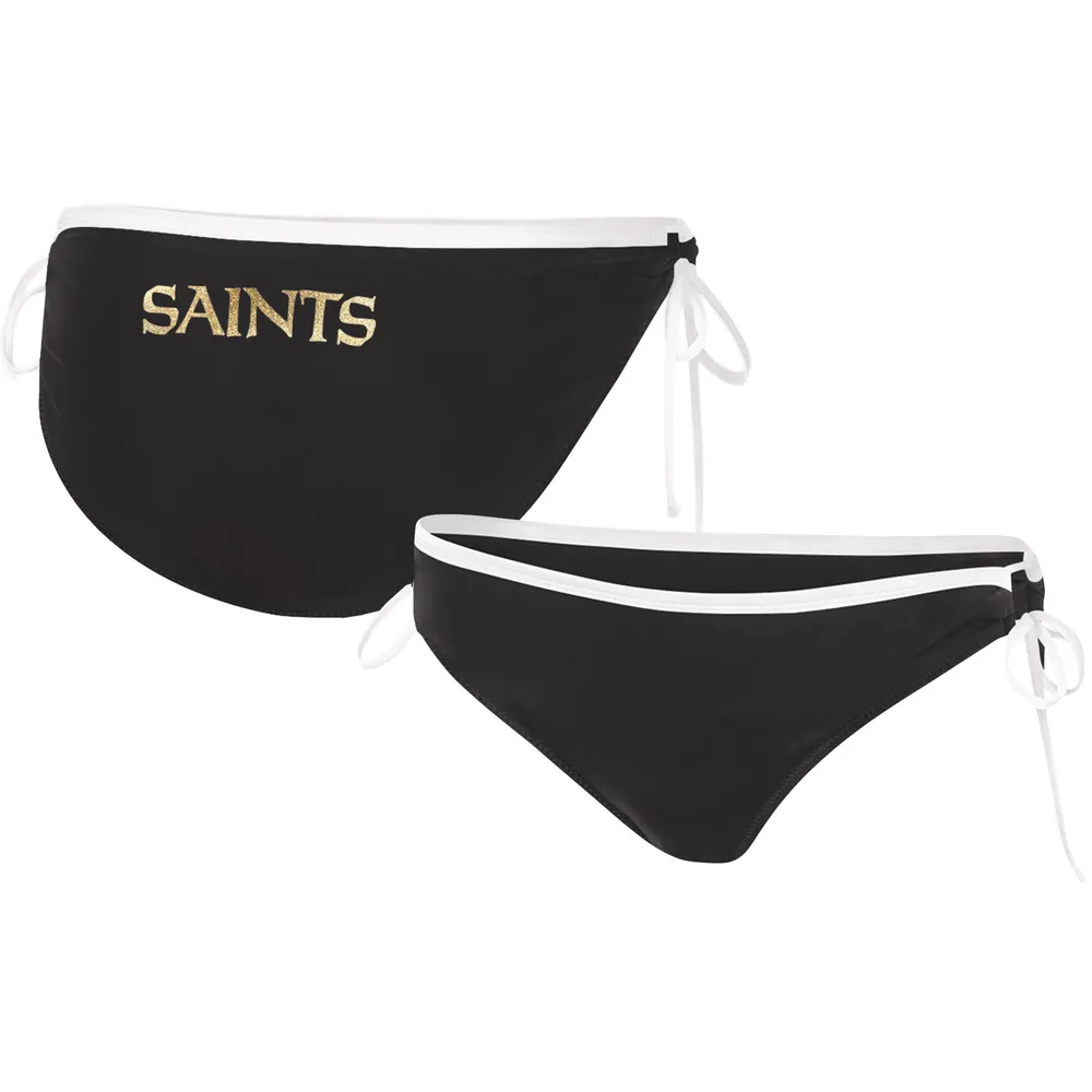 Bas de bikini New Orleans Saints Perfect Match G-III 4Her by Carl Banks pour femmes, noir