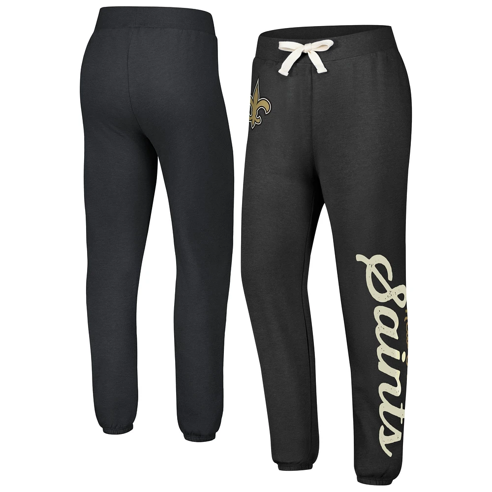 Pantalon en molleton noir New Orleans Saints Scrimmage pour femme G-III 4Her by Carl Banks