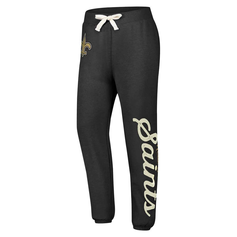 Pantalon en molleton noir New Orleans Saints Scrimmage pour femme G-III 4Her by Carl Banks