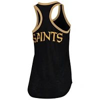 Débardeur noir New Orleans Saints Tater G-III 4Her by Carl Banks pour femmes